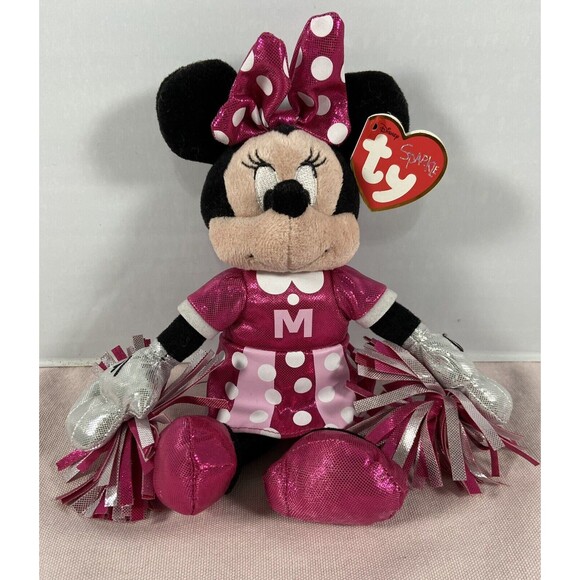 2017 Ty Beanie - Disney Minnie Mouse Sparkle Cheerleader - Picture 1 of 3